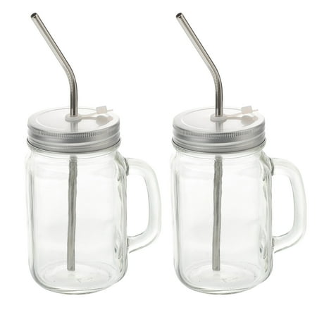 Etereauty 2 Sets Glass Sealed Cups Juice Bottles Creative Juice Containers with Handle
Etereauty 2 Sets Glass Sealed Cups Juice Bottles Creative Juice Containers with Handle
