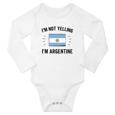 I m Not Yelling I m Argentine! Baby Long Sleeve Bodysuits Unisex Gifts (White 24 Months)
I m Not Yelling I m Argentine! Baby Long Sleeve Bodysuits Unisex Gifts (White 24 Months)