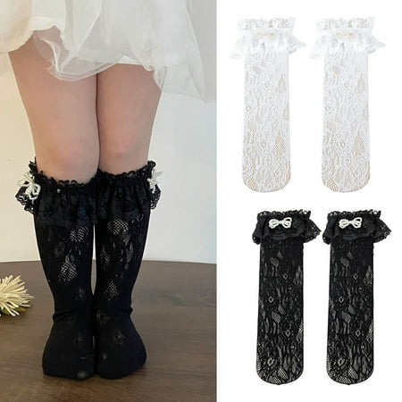 Yesbay 2 Pair Baby Socks Bow-knot Design Wear Resistant Friendly to Skin Anti-Skid Lace Ruffle Easy-wearing Nylon Baby Girl Princess Knee High Socks Baby Supplies
Yesbay 2 Pair Baby Socks Bow-knot Design Wear Resistant Friendly to Skin Anti-Skid Lace Ruffle Easy-wearing Nylon Baby Girl Princess Knee High Socks Baby Supplies