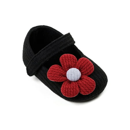 Woobling Newborn Mary Jane Soft Sole Flats First Walker Crib Shoes Party Princess Dress Shoe Cute Prewalker Flower Black Red Flower 6C
Woobling Newborn Mary Jane Soft Sole Flats First Walker Crib Shoes Party Princess Dress Shoe Cute Prewalker Flower Black Red Flower 6C