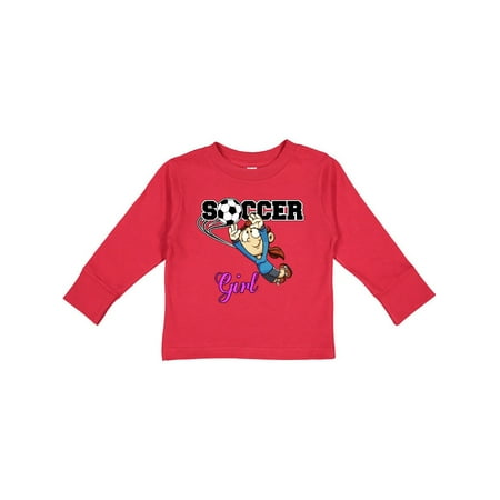 Inktastic Soccer Girl Goalie Gift Toddler Toddler Girl Long Sleeve T-Shirt