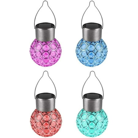 Bexikou 4 Pack Hanging Solar Lights Outdoor Decorative Ball Lights Waterproof Solar Lanterns with Handle for Garden Walkway Tree or Holiday Decoration - Color Changing
Bexikou 4 Pack Hanging Solar Lights Outdoor Decorative Ball Lights Waterproof Solar Lanterns with Handle for Garden Walkway Tree or Holiday Decoration - Color Changing