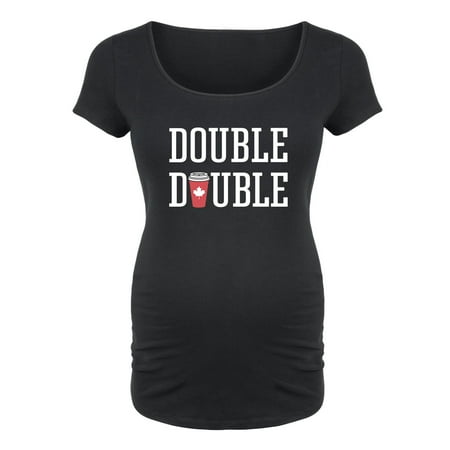 Bloom Maternity - Double Double Coffee - Maternity Scoop Neck T-Shirt