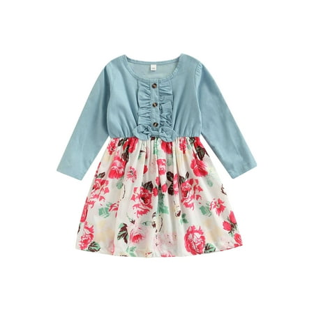 Nokpsedcb Infant Toddler Girl Princess Dress Solid Bow Top Flower PrintSkirt Outfit Light Blue 4-5 Years
Nokpsedcb Infant Toddler Girl Princess Dress Solid Bow Top Flower PrintSkirt Outfit Light Blue 4-5 Years