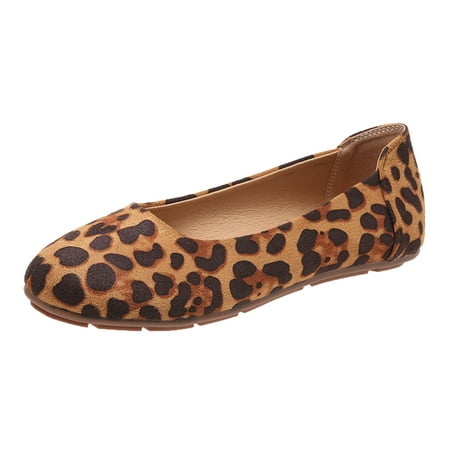Fsqjgq Shoes Womens Casual Dress Ladies Fashion Leopard Flock Round Head Shallow Flat Sole Comfortable Casual Single Shoes Dot Sandals Women Brown 42
Fsqjgq Shoes Womens Casual Dress Ladies Fashion Leopard Flock Round Head Shallow Flat Sole Comfortable Casual Single Shoes Dot Sandals Women Brown 42