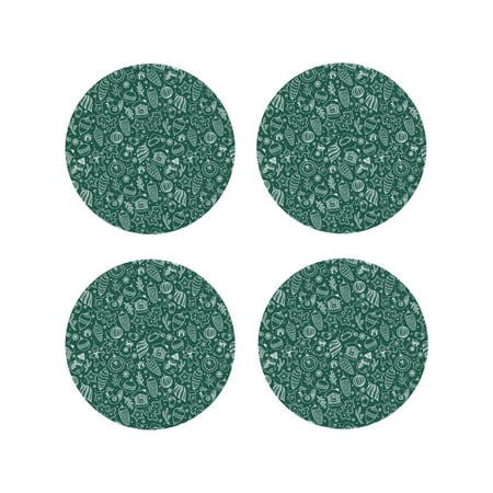 Junzan Green Christmas Print Coasters for Drinks - Leather Coasters Set of 4 for Coffee Table for Housewarming/Kitchen/Bar/Decor-Round Shape
Junzan Green Christmas Print Coasters for Drinks - Leather Coasters Set of 4 for Coffee Table for Housewarming/Kitchen/Bar/Decor-Round Shape