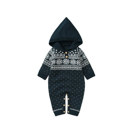 FOCUSNORM Christmas Newborn Baby Boy Girl Knitted Romper Snowflake Long Sleeve Hooded Buttons Long Jumpsuit Clothes
FOCUSNORM Christmas Newborn Baby Boy Girl Knitted Romper Snowflake Long Sleeve Hooded Buttons Long Jumpsuit Clothes