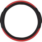 Pilot SW-68R Universal Red Black Racing Style Leather Sterring Wheel Cover