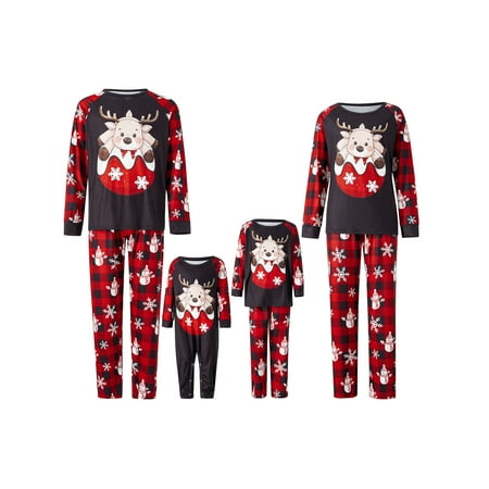 Huakaishijie Christmas Pajamas for Family Holiday PJs Elk Print Sleepwear for Women/Men/Kids/Couples
Huakaishijie Christmas Pajamas for Family Holiday PJs Elk Print Sleepwear for Women/Men/Kids/Couples