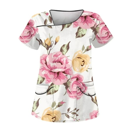 EHTMSAK Women Nursing Scrubs Tops Floral with Pocket Classic Fit V-Neck Short Sleeve Scrub Top Pink 3X
EHTMSAK Women Nursing Scrubs Tops Floral with Pocket Classic Fit V-Neck Short Sleeve Scrub Top Pink 3X