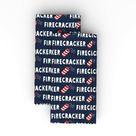 Cotton Sateen Dinner Napkins (Set of 2) - Navy July 4Th Red White Blue Stars Stripes Independence Print Cloth Dinner Napkins by Spoonflower
Cotton Sateen Dinner Napkins (Set of 2) - Navy July 4Th Red White Blue Stars Stripes Independence Print Cloth Dinner Napkins by Spoonflower