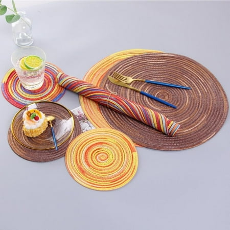 CLEARANCE! Round Braided Placemat Anti Scald Elegant Beautiful Home Decoration
CLEARANCE! Round Braided Placemat Anti Scald Elegant Beautiful Home Decoration