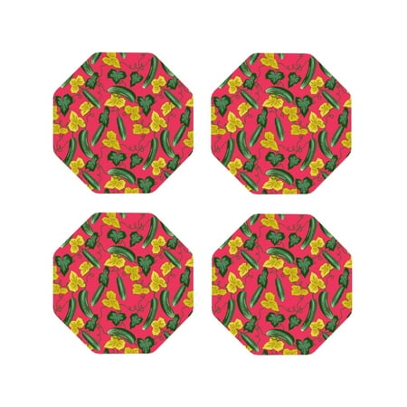 Drink Coasters Set of 4 Cucumber flower ratta Leather Coasters for Coffee Table Protector Heat Resistant Cute Coasters for Home Decor Housewarming Gifts Bar Kitchen 4 Inch Octagon
Drink Coasters Set of 4 Cucumber flower ratta Leather Coasters for Coffee Table Protector Heat Resistant Cute Coasters for Home Decor Housewarming Gifts Bar Kitchen 4 Inch Octagon