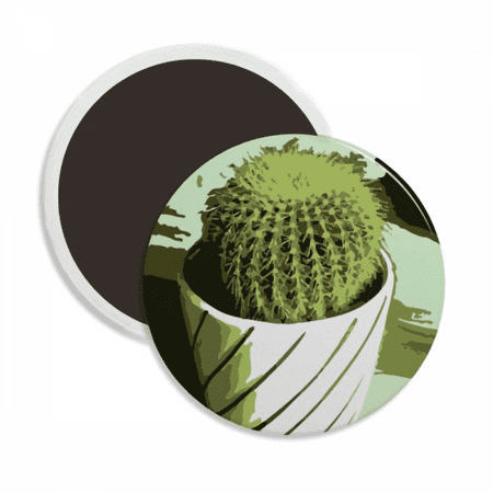 Mexican Cactus Strong Flower Round Ceracs Fridge Magnet Keepsake Decoration