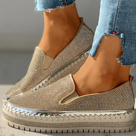 Ruimatai Women s Shoes Clearance Summer Women s Single Shoes Rhinestones Thick-Soled Flat Shoes Casual Students Shoes
Ruimatai Women s Shoes Clearance Summer Women s Single Shoes Rhinestones Thick-Soled Flat Shoes Casual Students Shoes