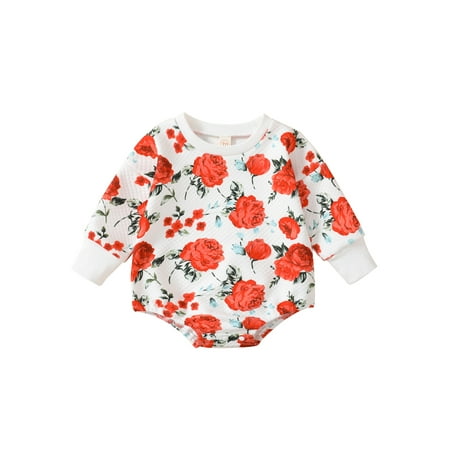 IZhansean Newborn Baby Girls Jumpsuit Floral Printed Casual Long Sleeves Romper Spring Autumn Clothes White 12-18 Months
IZhansean Newborn Baby Girls Jumpsuit Floral Printed Casual Long Sleeves Romper Spring Autumn Clothes White 12-18 Months