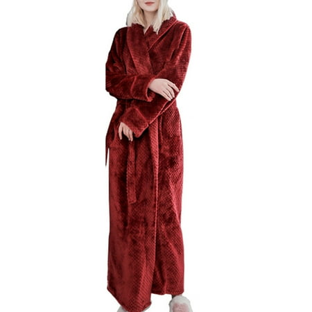 YXGla Winter Fashion Women Solid Color Thicken Plush Long Sleeve Bathrobe Sleepwear
YXGla Winter Fashion Women Solid Color Thicken Plush Long Sleeve Bathrobe Sleepwear