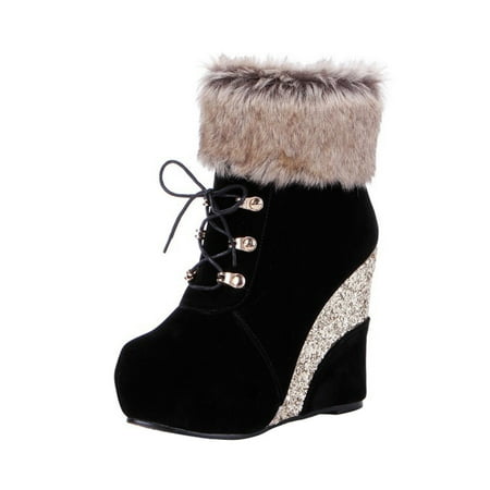 Womens Super Highheeled Wedgeheel Sequined Plush Boots For Summer Winter Cowboy Boots Shoes Cowgirl Western Trendy Hiking Work Boots for Rain Snow Weather
Womens Super Highheeled Wedgeheel Sequined Plush Boots For Summer Winter Cowboy Boots Shoes Cowgirl Western Trendy Hiking Work Boots for Rain Snow Weather