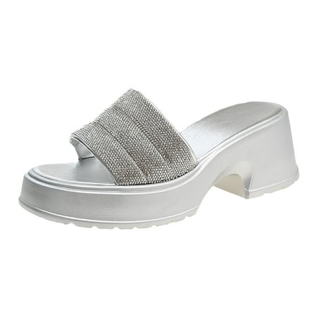 TUOBARR Platform Slippers Women s Casual Slippers One Line Flip Flop Sponge Cake Mules Thick Sole Rhinestone Sandals Silver
TUOBARR Platform Slippers Women s Casual Slippers One Line Flip Flop Sponge Cake Mules Thick Sole Rhinestone Sandals Silver