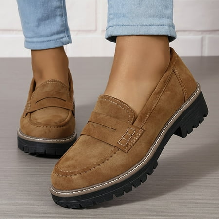 GUMAAY Stylish Women s Chunky Loafers | Easy Slip-On Comfort Round Toe | Versatile & Durable Faux Leather for Fall Fashion
GUMAAY Stylish Women s Chunky Loafers | Easy Slip-On Comfort Round Toe | Versatile & Durable Faux Leather for Fall Fashion