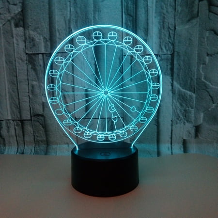 3D LED Optical Illusion Acrylic Night Light with Remote & Smart Touch 7 Colors Changing(Ferris wheel)
3D LED Optical Illusion Acrylic Night Light with Remote & Smart Touch 7 Colors Changing(Ferris wheel)