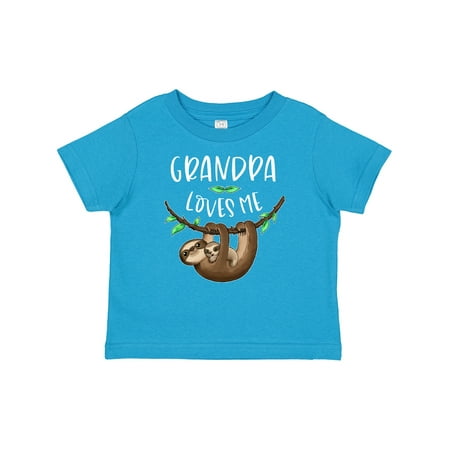 

Inktastic Grandpa Loves Me Cute Sloth and Baby Gift Baby Boy or Baby Girl T-Shirt