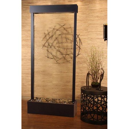 Adagio TRC1550 Tranquil River Center Mount Blackened Copper Clear Glass Wall Fountain