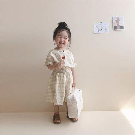 nsendm Baby Girls Cotton Summer Plaid Collar Short Sleeve Princess Dress Clothes 2t Cardigan Girls Dress Yellow 12-18 Months
nsendm Baby Girls Cotton Summer Plaid Collar Short Sleeve Princess Dress Clothes 2t Cardigan Girls Dress Yellow 12-18 Months
