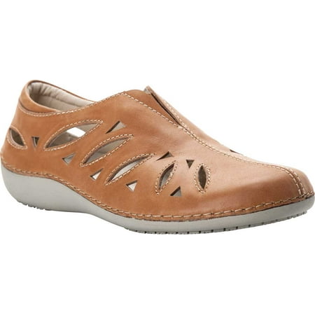 Women s Propet Cami Cutout Slip On Sneaker Oyster Full Grain Leather 10 2E