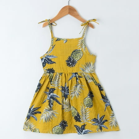 Tking Fashion Toddler Kids Baby Girl Print Beachwear Princess Strap Dress Sundress Summer Yellow 120
Tking Fashion Toddler Kids Baby Girl Print Beachwear Princess Strap Dress Sundress Summer Yellow 120
