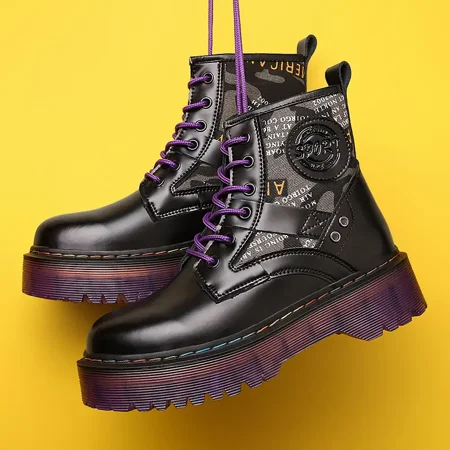 Fashion Lace Up Round Toe Ankle Boots Classic Thick Sole Platform Calf Boots Women‘s Footwear 
Fashion Lace Up Round Toe Ankle Boots Classic Thick Sole Platform Calf Boots Women‘s Footwear