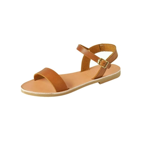 Cglfd Women S Leisure Vacation Breathable Light Buckle Flat Open Toe Sandals