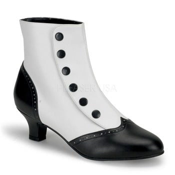 FLORA-1023 Button Spat Ankle Boot