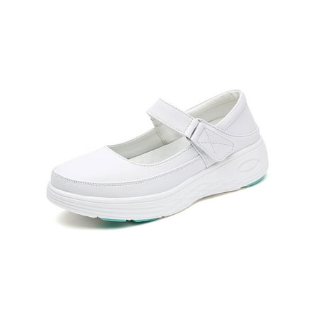 Rotosw Ladies Flats Comfort Nurse Shoes Anti-Slip Casual Shoe Round Toe Ankle Strap Mary Jane Sandals Work Lightweight White 5.5
Rotosw Ladies Flats Comfort Nurse Shoes Anti-Slip Casual Shoe Round Toe Ankle Strap Mary Jane Sandals Work Lightweight White 5.5