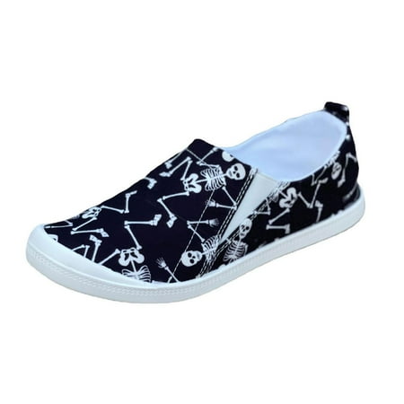 Jikolililili Women s Canvas Slip on Shoes Comfort Halloween Skele-ton Printed Shoes Fashion All-match Shoes for Working Walking Beach Black Christmas 2022 Deals Clearance
Jikolililili Women s Canvas Slip on Shoes Comfort Halloween Skele-ton Printed Shoes Fashion All-match Shoes for Working Walking Beach Black Christmas 2022 Deals Clearance