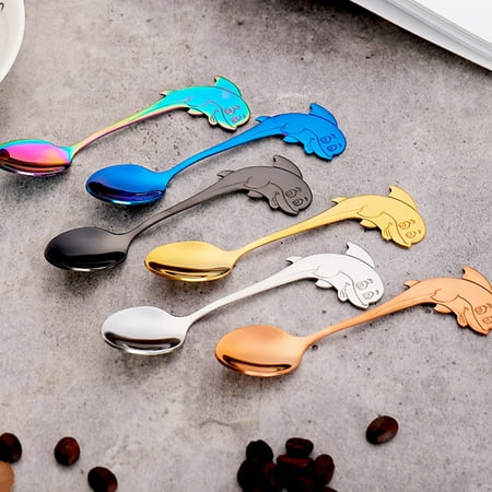 Coffee Spoon 6Pcs Stainless Steel Teaspoons Cartoon Dessert Stirring Dolphin Coffee Spoons
Coffee Spoon 6Pcs Stainless Steel Teaspoons Cartoon Dessert Stirring Dolphin Coffee Spoons