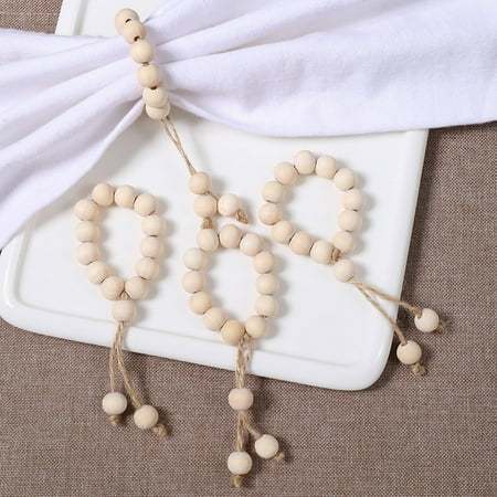 Ludlz 6Pcs Napkin Rings Natural Wood Bead with Jute Tassels Elegant Table Decor Napkin Rings Dinner Wedding Party Supplies
Ludlz 6Pcs Napkin Rings Natural Wood Bead with Jute Tassels Elegant Table Decor Napkin Rings Dinner Wedding Party Supplies