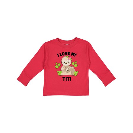 Inktastic Cute Sloth I Love My Titi with Green Leaves Gift Toddler Boy or Toddler Girl Long Sleeve T-Shirt
Inktastic Cute Sloth I Love My Titi with Green Leaves Gift Toddler Boy or Toddler Girl Long Sleeve T-Shirt