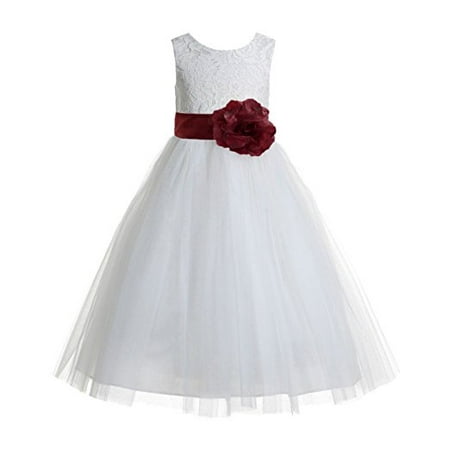 EkidsBridal White Floral Lace Heart Cutout Flower Girl Dresses Baptism First Communion Dresses 172T
EkidsBridal White Floral Lace Heart Cutout Flower Girl Dresses Baptism First Communion Dresses 172T