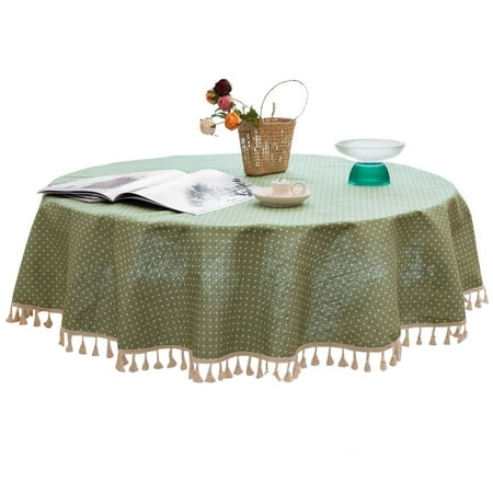 2 Pcs Round Tablecloth Japanese Cotton Linen Tablecloth With Tassel Wrinkle Free No Pilling Table Cover For Coffee Table Party Christmas -Dot-round 150cm
2 Pcs Round Tablecloth Japanese Cotton Linen Tablecloth With Tassel Wrinkle Free No Pilling Table Cover For Coffee Table Party Christmas -Dot-round 150cm