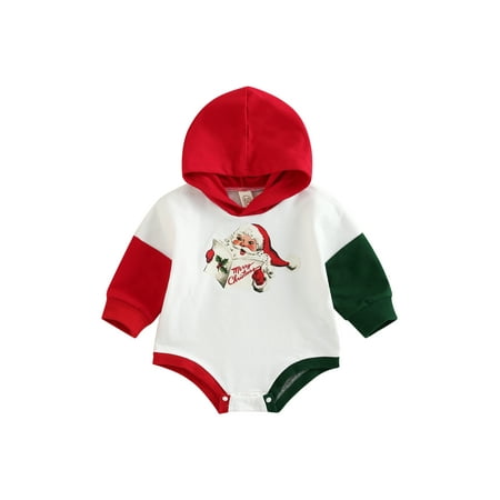 Mubineo Infant Baby Christmas Romper Print Long Sleeves Hood Jumpsuit for Boys Girls 0-24 Months
Mubineo Infant Baby Christmas Romper Print Long Sleeves Hood Jumpsuit for Boys Girls 0-24 Months