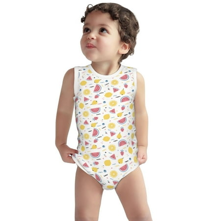 Vsdgher Watermelon And Lemon Print Baby Unisex Baby Cotton Sleeveless Bodysuits Soft and velvety comfortable and breathable
Vsdgher Watermelon And Lemon Print Baby Unisex Baby Cotton Sleeveless Bodysuits Soft and velvety comfortable and breathable