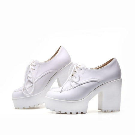 IELGY Women s shoes solid color round toe high heel thick heel deep 
IELGY Women s shoes solid color round toe high heel thick heel deep