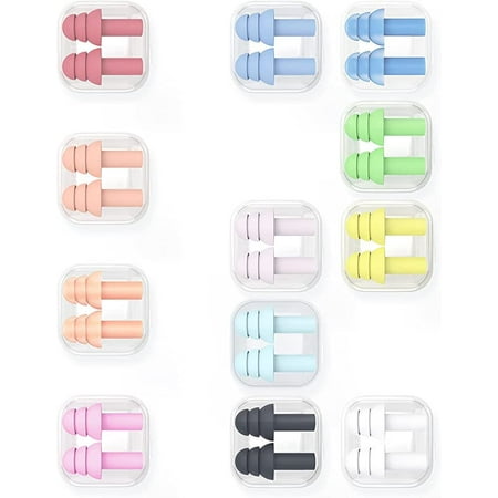Soft Noise Canceling Sleep Earplugs 12 Pairs Silicone Earplugs Sleep Sound Blocking Loud Noise Reduction Adult Earplugs for Swimming Snoring Traveling Working Sleeping nightlife with portabl
Soft Noise Canceling Sleep Earplugs 12 Pairs Silicone Earplugs Sleep Sound Blocking Loud Noise Reduction Adult Earplugs for Swimming Snoring Traveling Working Sleeping nightlife with portabl