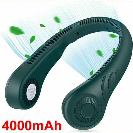 Portable Neck Fan Hands Free Wearable Bladeless Personal Fans 360° Cooling Hanging Neck Fan 3 Speeds Ultra Quiet