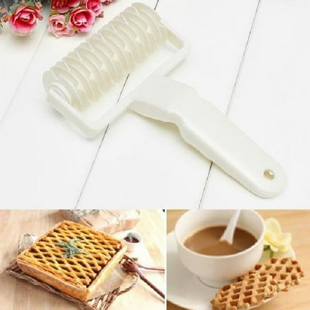 Beige Plastic Roller Cutter Knife Creative Cake Molds Pasta Pastry Dough Baking Tools