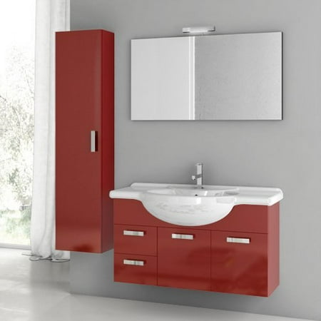 ACF by Nameeks ACF PH06-GR Phinex 39-in. Single Bathroom Vanity Set - Glossy Red
