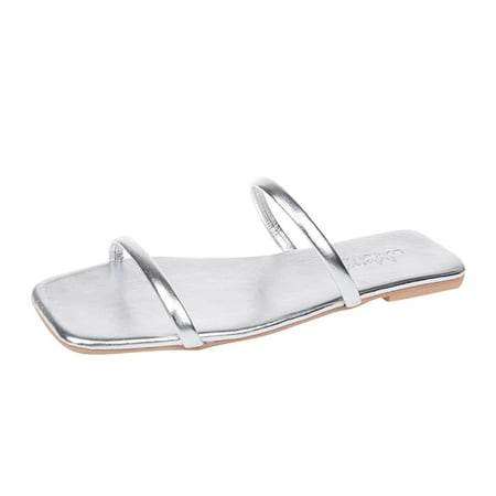 uikmnh Women Slippers Spring And Summer Women Slippers Flat Low Heel Open Toe Solid Color Slip On Sandals Silver 7.5
uikmnh Women Slippers Spring And Summer Women Slippers Flat Low Heel Open Toe Solid Color Slip On Sandals Silver 7.5