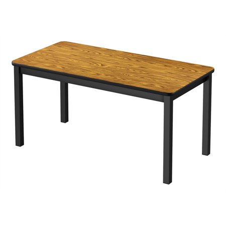 Correll LR Series 29x36 Traditional Wood Library Table in Medium Oak