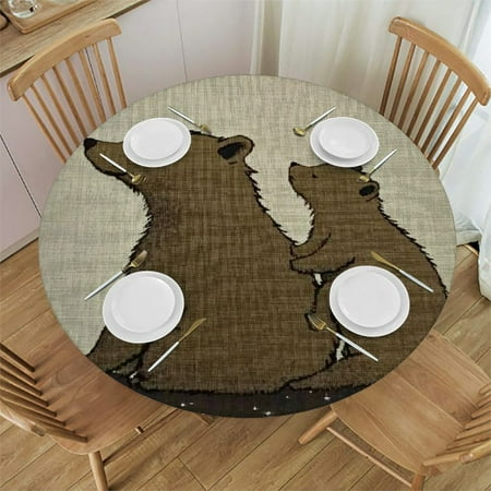 Sheronv Bear Cub Crescent Round Table Cover Stain Resistant Washable Perfect for Indoor Outdoor Tablecloth Kitchen Dining Wedding Parties 1 Home Kitchen Parties Holiday Dinner with Elastic Edge
Sheronv Bear Cub Crescent Round Table Cover Stain Resistant Washable Perfect for Indoor Outdoor Tablecloth Kitchen Dining Wedding Parties 1 Home Kitchen Parties Holiday Dinner with Elastic Edge